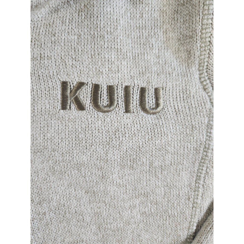 Kuiu Base Camp High Loft Sweater Fleece Hoodie Womens L Oatmeal Full Zip Jacket - Picture 3 of 6